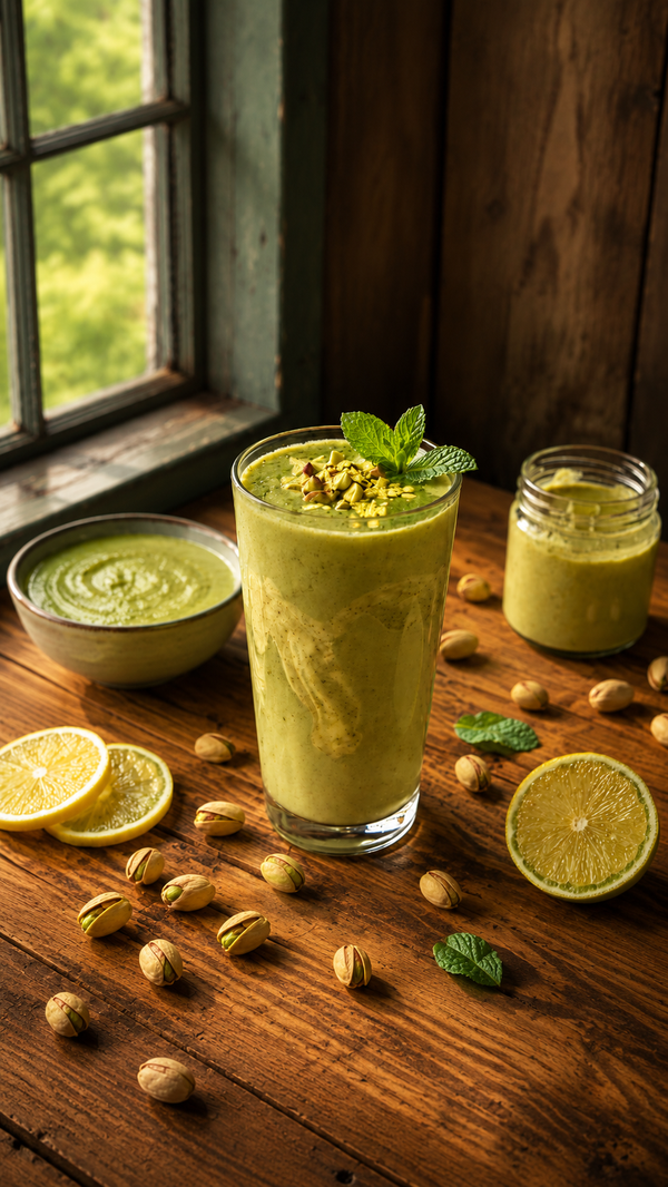 Pistacho y limón.