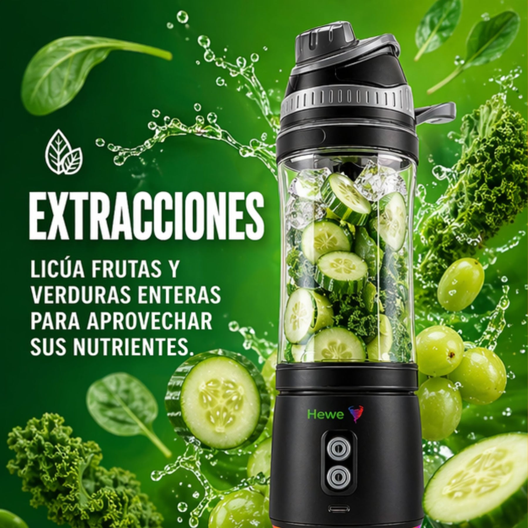 HEWE BLEND GO - Licuadora personal portátil