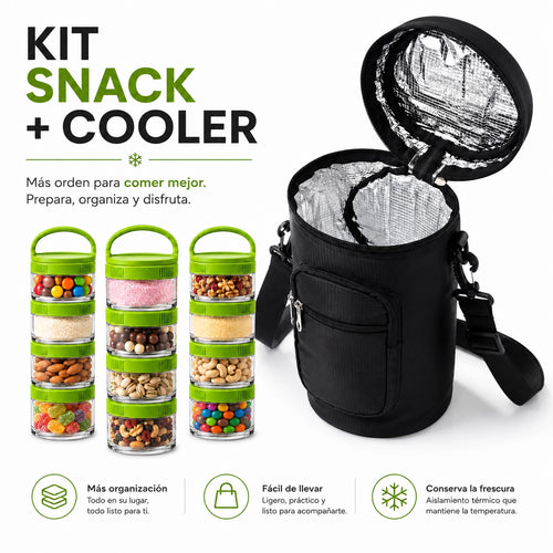 KIT de tres BLEND SNACK más un BOLSO COOLER