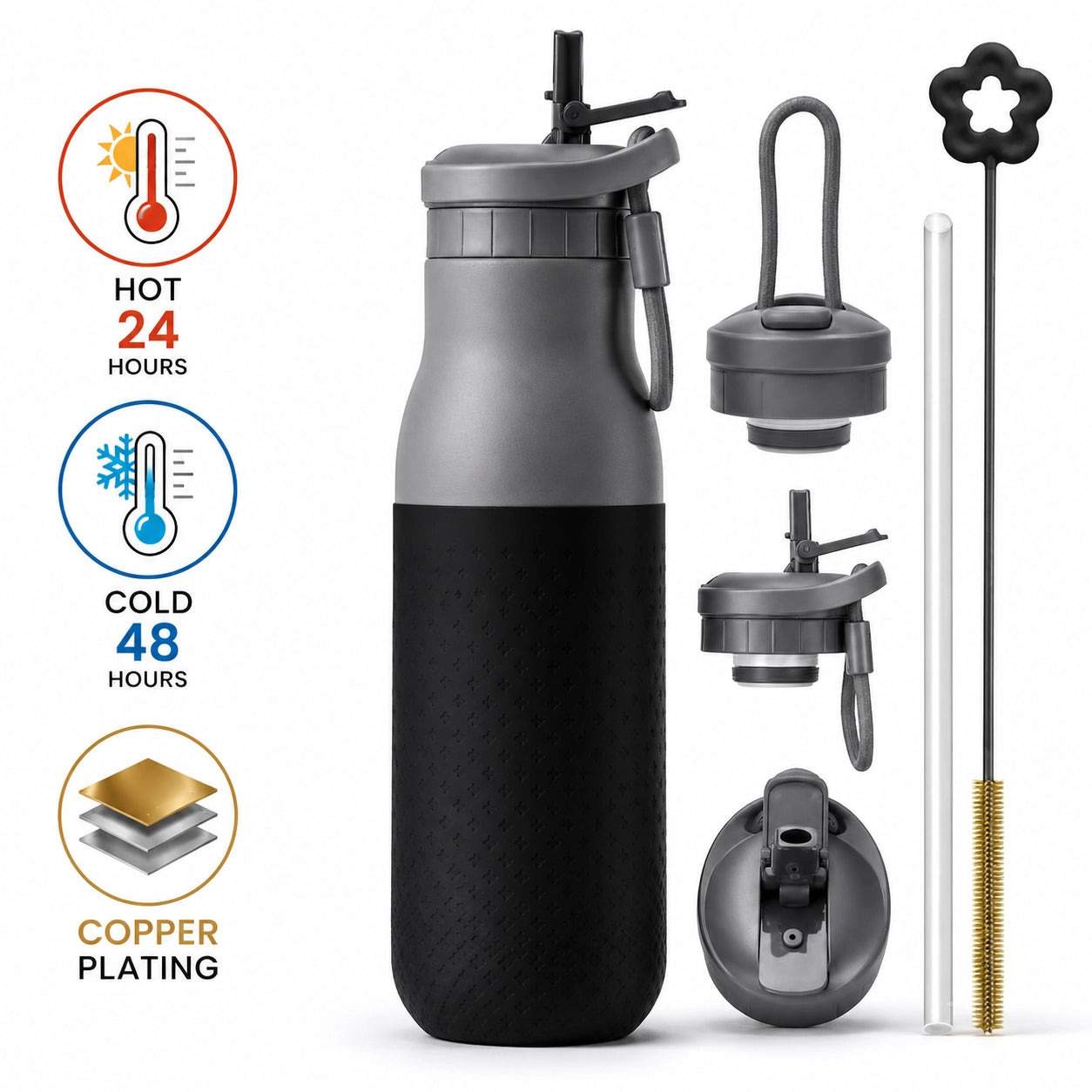 Botella joki 500, calidad premium, hot 24 horas, cold 48 horas, recubrimiento de cobre