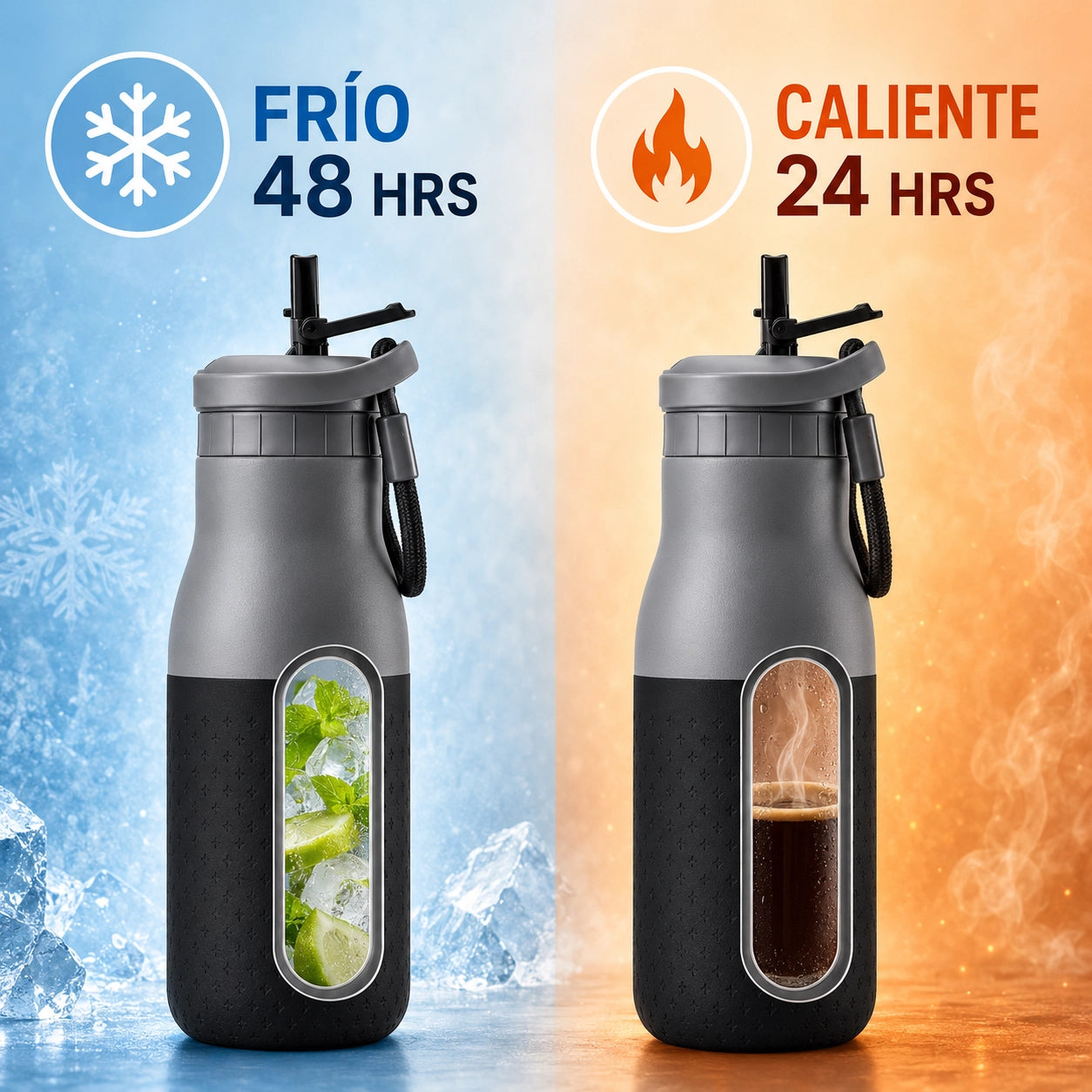 Botella joki 500, calidad premium, frio 48 horas, caliente 24 horas