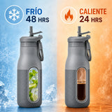 Botella joki 500, calidad premium, frio 48 horas, caliente 24 horas, botella gris