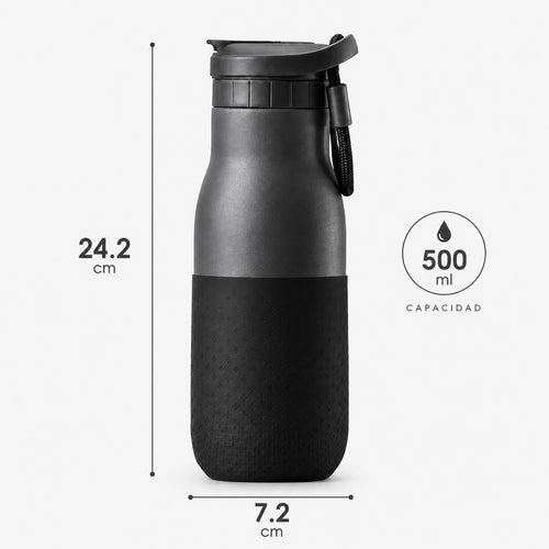 Botella joki 500, calidad premium, 24 cm alto, 7 cm de diámetro, capacidad 500ml