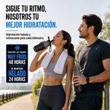 Botella joki500, mantiene los líquidos muy fríos 48 horas, se mantiene helado 24 horas