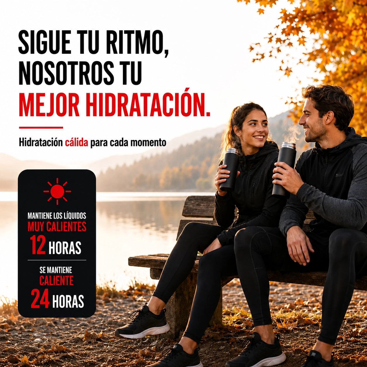 Botella joki 500, mantiene los líquidos muy calientes 12 horas, se mantiene caliente 24 horas
