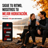Botella joki 500 Gris, mantiene los líquidos muy calientes 12 horas, se mantiene caliente 24 horas