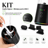 KIT de 2 x CEPILLO DEEPCLEAN + 20 x TAPONES BLINDAJE PUERTO USB-C