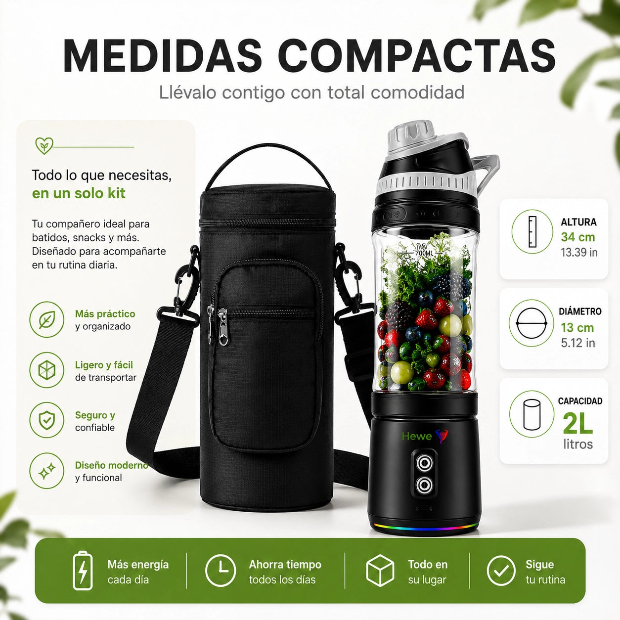 KIT de HEWE BLEND GO + BOLSO COOLER
