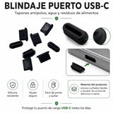 Tapones de protección y blindaje para el puerto USB-C de la licuadora HEWE BLEND GO o BLEND ME, y cualquier dispositivo USB-C. Propiedades silicona resistente, ajuste seguro, fácil de poner y quitar.