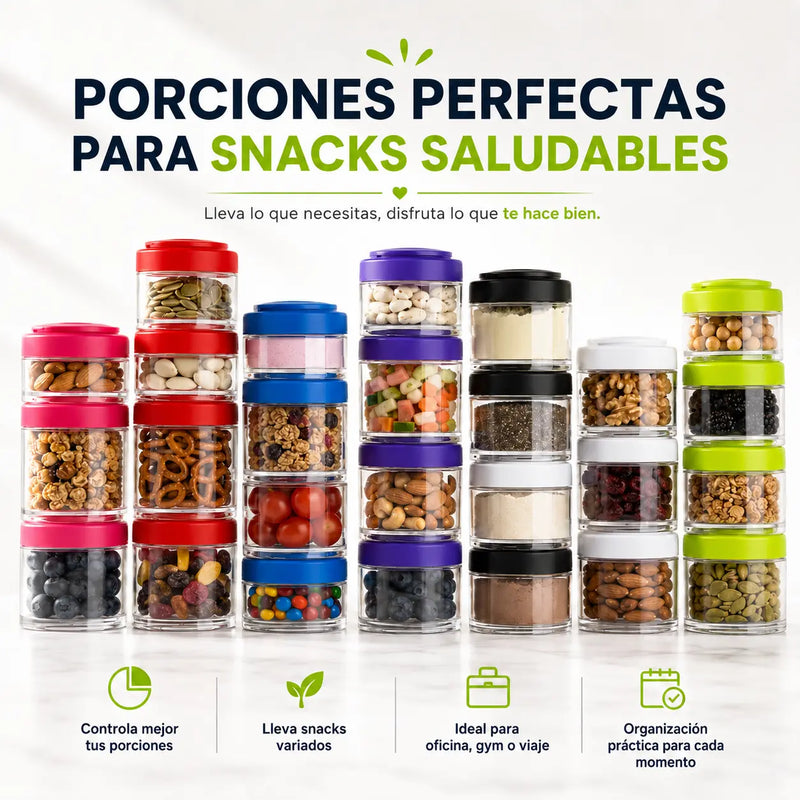 Ejemplo de como porcionar perfectamente diferentes alimentos o cosas con los frascos